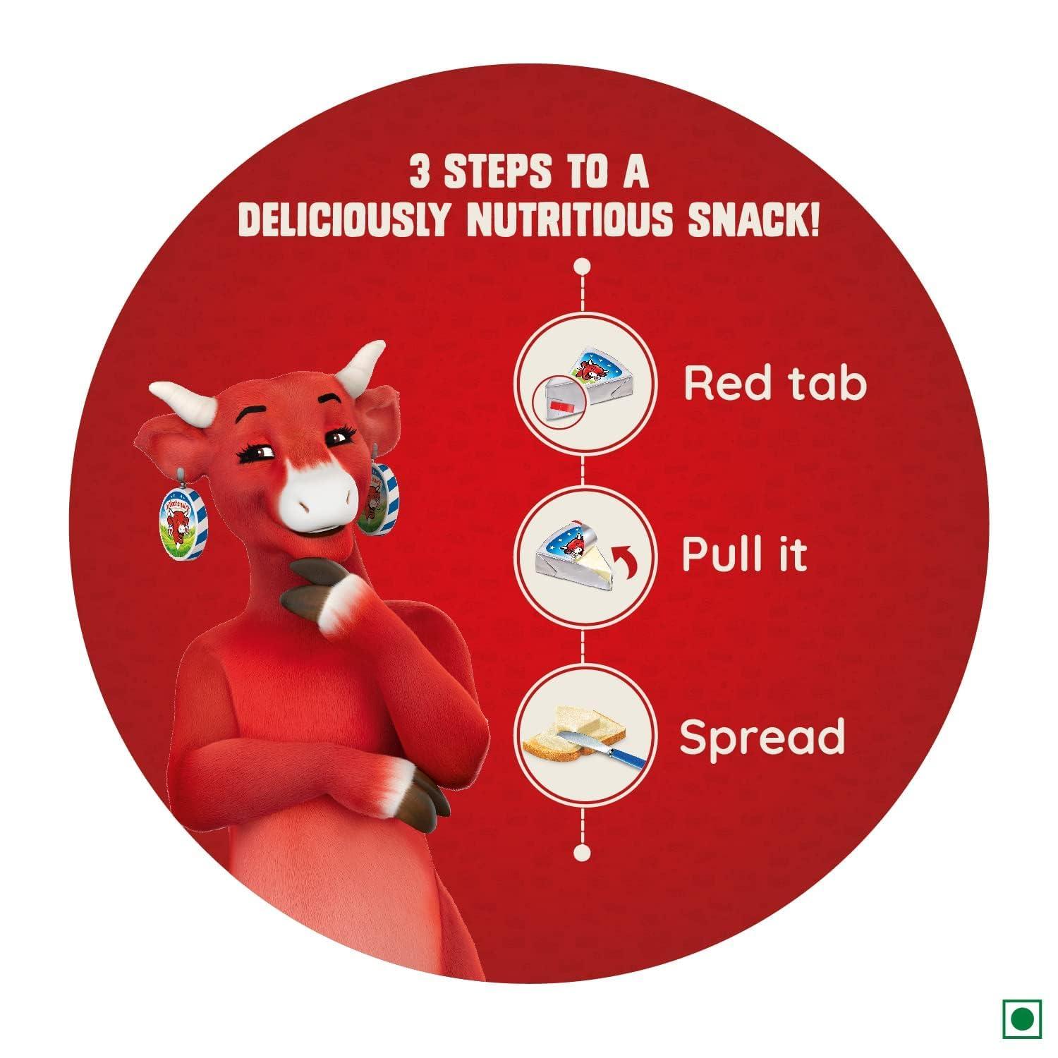 Generic Laughing Cow Original Cheese Triangle Portion Delicious Each 120gm (Pack Of 4) (Imported)