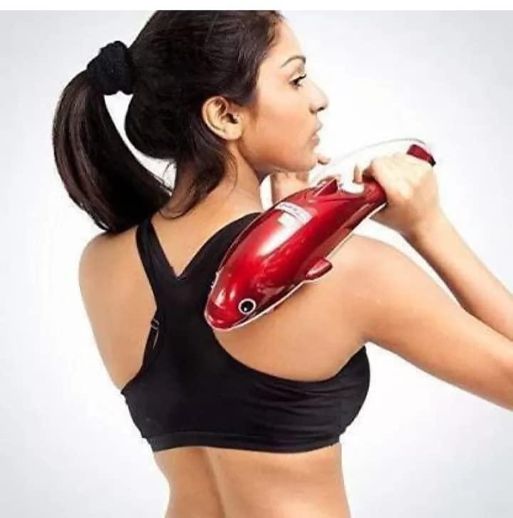 Fish massager Dolphin Fish Handheld Massager Machine with Vibration, Magnetic, Far Infrared Therapy to Aid in Pain and Stress Relief For Men and Women big size power source from directly to Plug in