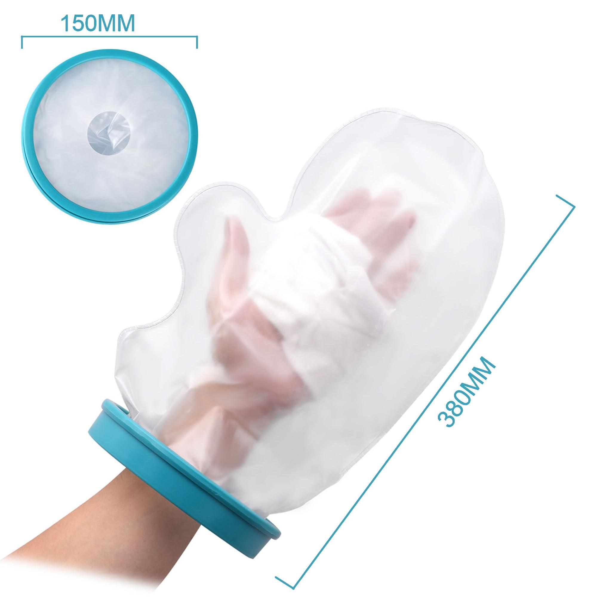 WNHTFAC Waterproof Cast Covers for Shower Hand Adult, Cast Protector for Broken Wrist, Reusable Adult Half Arm Cast Sleeve Bag Hand Cast Cover for Swimming Bathing Arm Hand Wrist Finger, Keep Wounds Dry