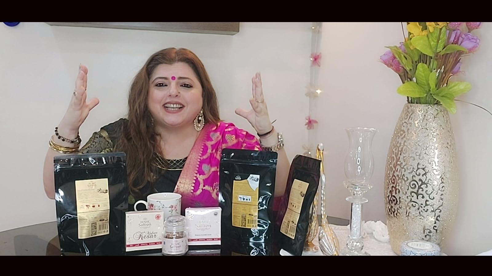 House of Saffron House of Saffron 5grams Kashmir Mogra Kesar Premium Original Saffron for Pregnant Women, Milk, Cooking, Biryani, Skin, Grade A1+++ Natural All Red Long Threads Pure Keshar - 5g