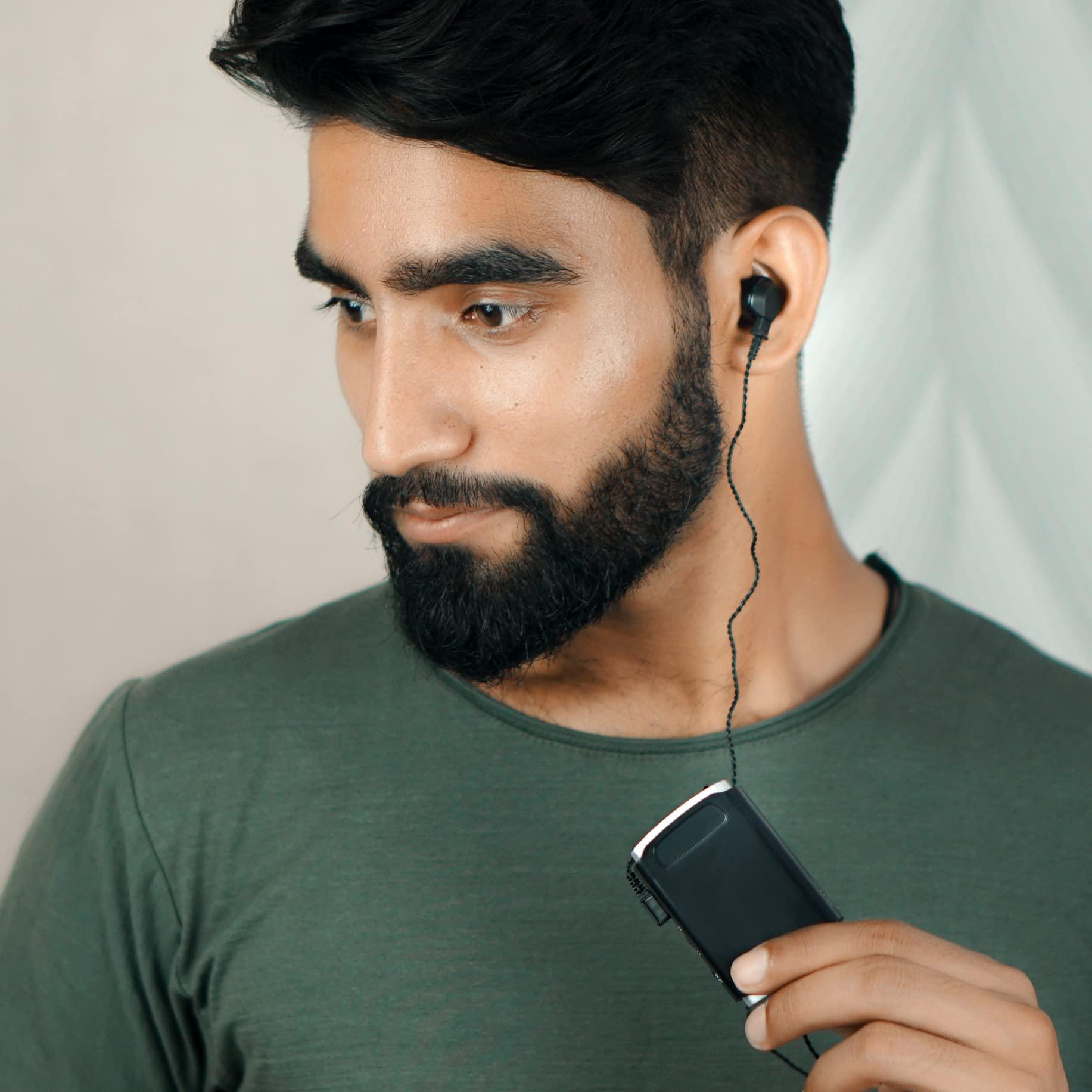 KELIX Kelix Premium Smart Auto Semi Digital Black Stylish Hearing Aids Machine 8 Channel, Pocket Model Hearing aid Ear Machine for All Age Group, Long Battery Life Kaan Ki Machine