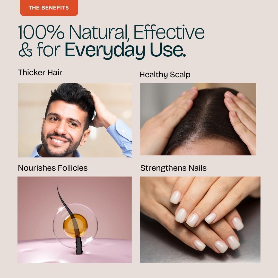 Puretive Puretive Hair Revive | Plant Based Biotin Powder | Promotes Healthy Hair and Fights Hair Fall | Promotes Hair Growth - 100% PURE, Non-GMO, Vegan | Superfood for Everday use | Just Mix & Sip | 100gms