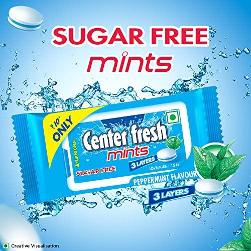 Center Fresh Center Fresh Mint, Sugarfree Peppermint Flavour, 108 Grams- Pack of 24
