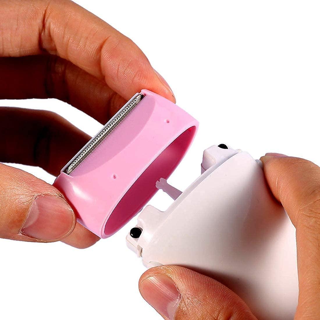 Razor Painless Electric Razor for Women, 2 in 1 Womens Shaver for Pubic Hair Wet & Dry Bikini Trimmer for Legs Underarms and Bikini Line Painless Lady Hair Removal with Comb Attachment (Pink) pack of 1