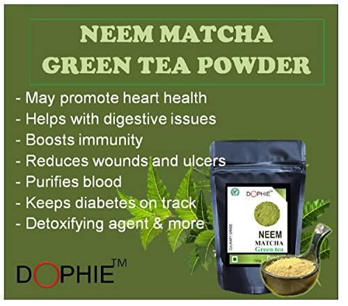 Dophie Dophie Matcha Green Tea Powder with Amla Powder 100g [PACK-3] Culinary Grade - Powerful antioxidants and benefits from Amla and Matcha green tea Powder.