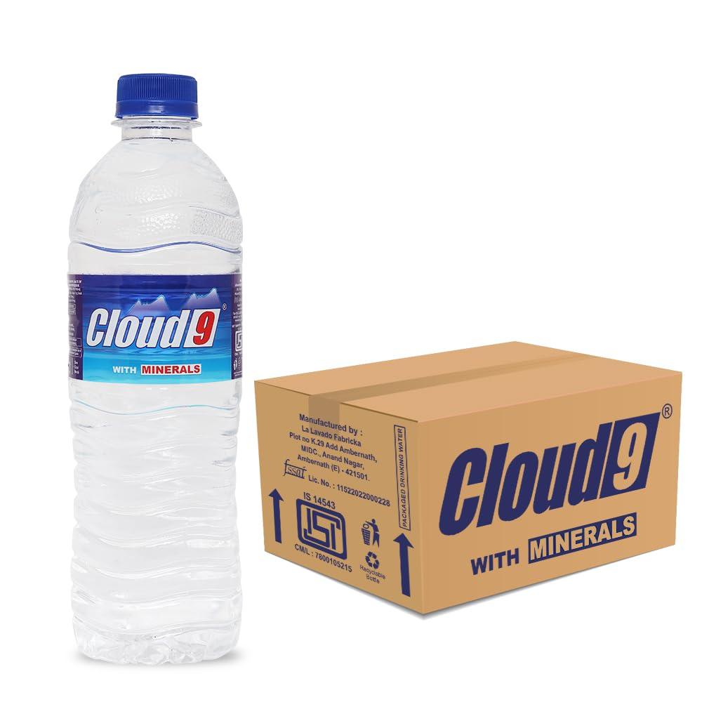 Cloud9 Cloud9 Packaged Drinking Water | Minerals Water 500ml | Pack Of 24 Bottles [Price Including Courier Charges]