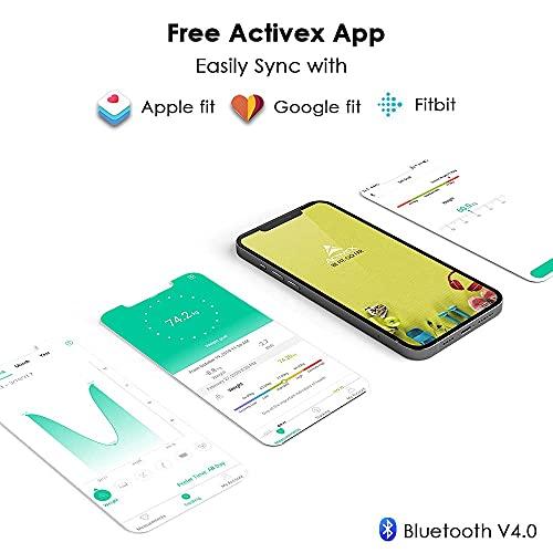 ACTIVEX ActiveX (Australia) Ivy+ Bluetooth BMI Digital Body Weight Scale | Super Bright LED | Free ActiveX App | Batteries included | Not A Body Fat Scale |Black