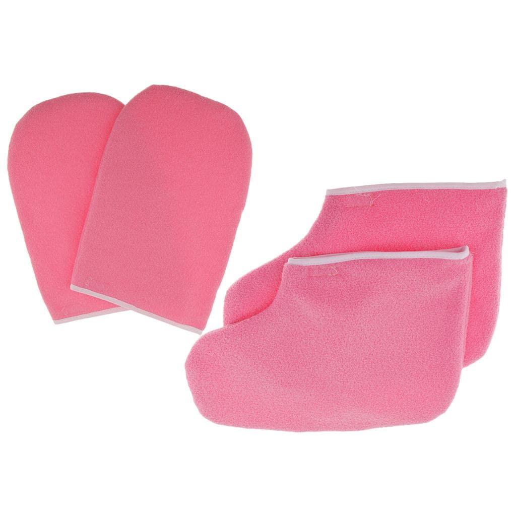 T.O.G. T.O.G. 2 Pairs Soft New Paraffin Wax Protection SPA Hand Foot Mitts Moisturizing Gloves Booties for Warmer Wax Heater Manicure Supply
