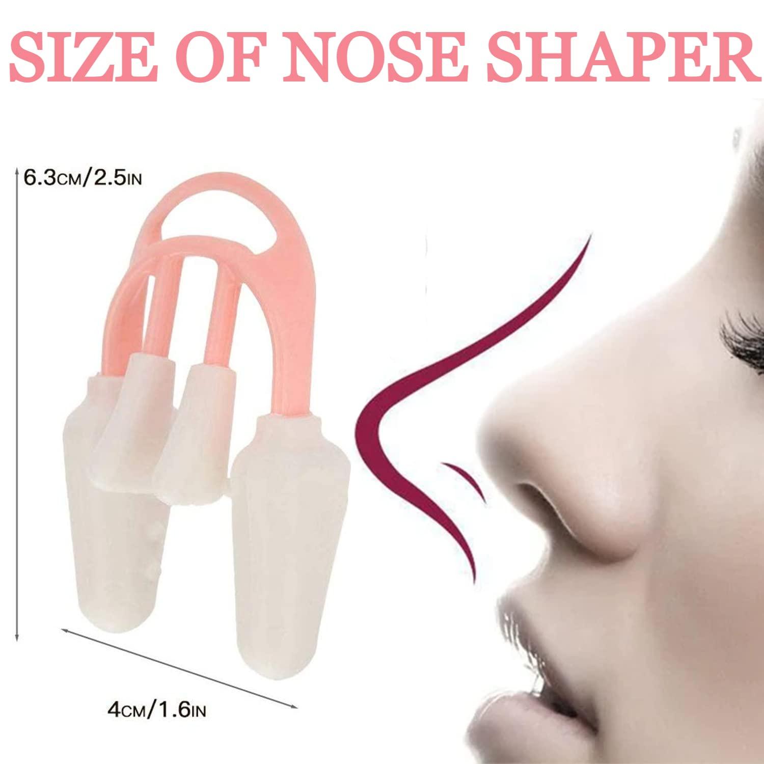 Nasmodo Nasmodo Nose shaper for women men for big nose clip shaping, nose corrector tool,nose correction clip lifting shaper clip,nose clippers (Pink)