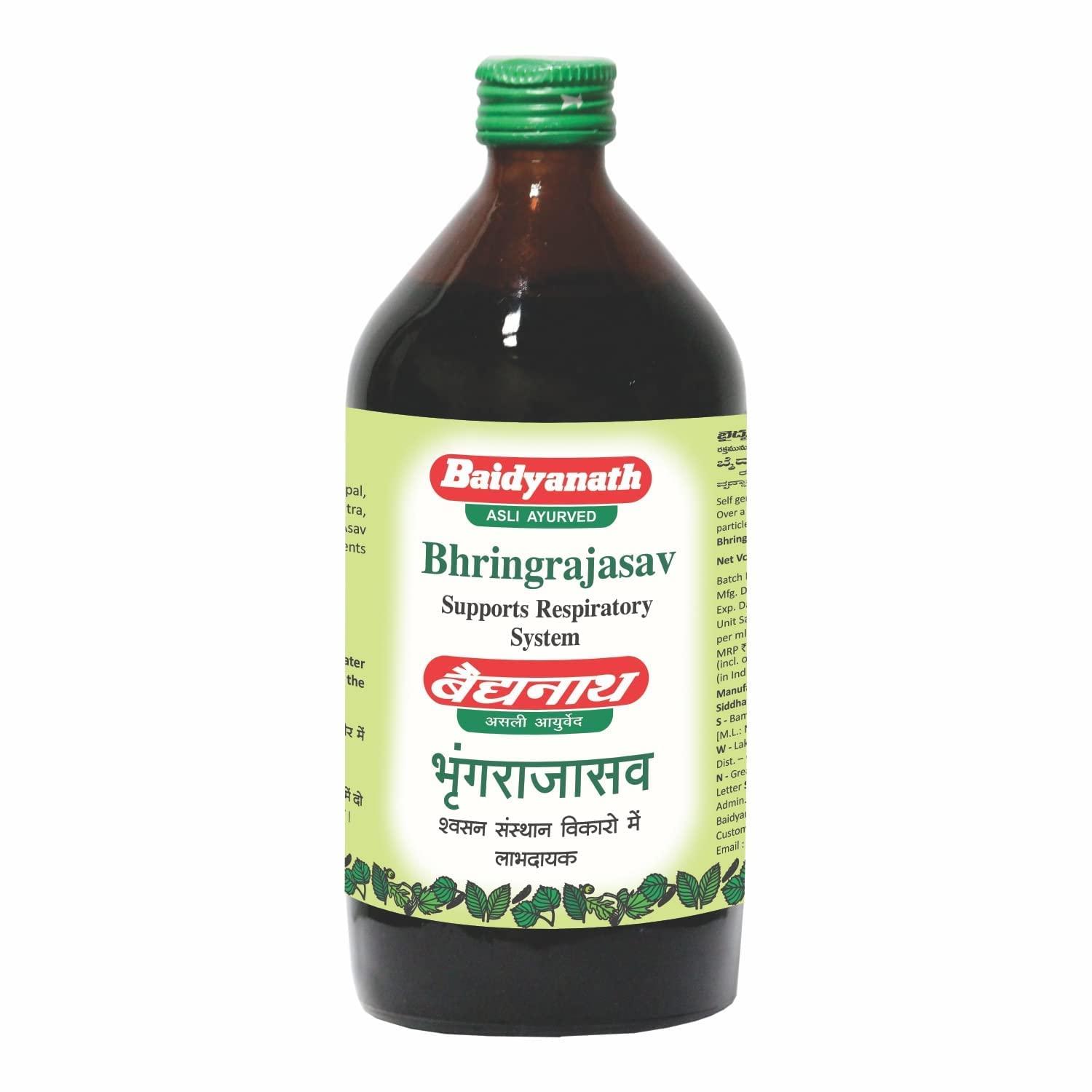 Baidyanath Baidyanath Bhringrajasava 450 Ml Syrup & Mahabhringraj Tel 100 Ml