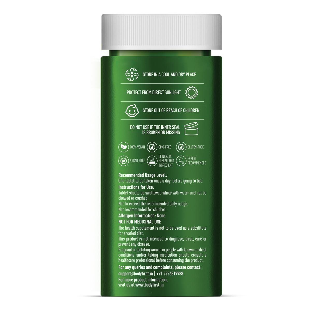 Body First Body First Aquamin Magnesium - Supports Energy & Enzyme Production, Bone Health, Muscle Soreness & Cramps, Relax Calm Sleep & Recovery, 60 Veg Tablets