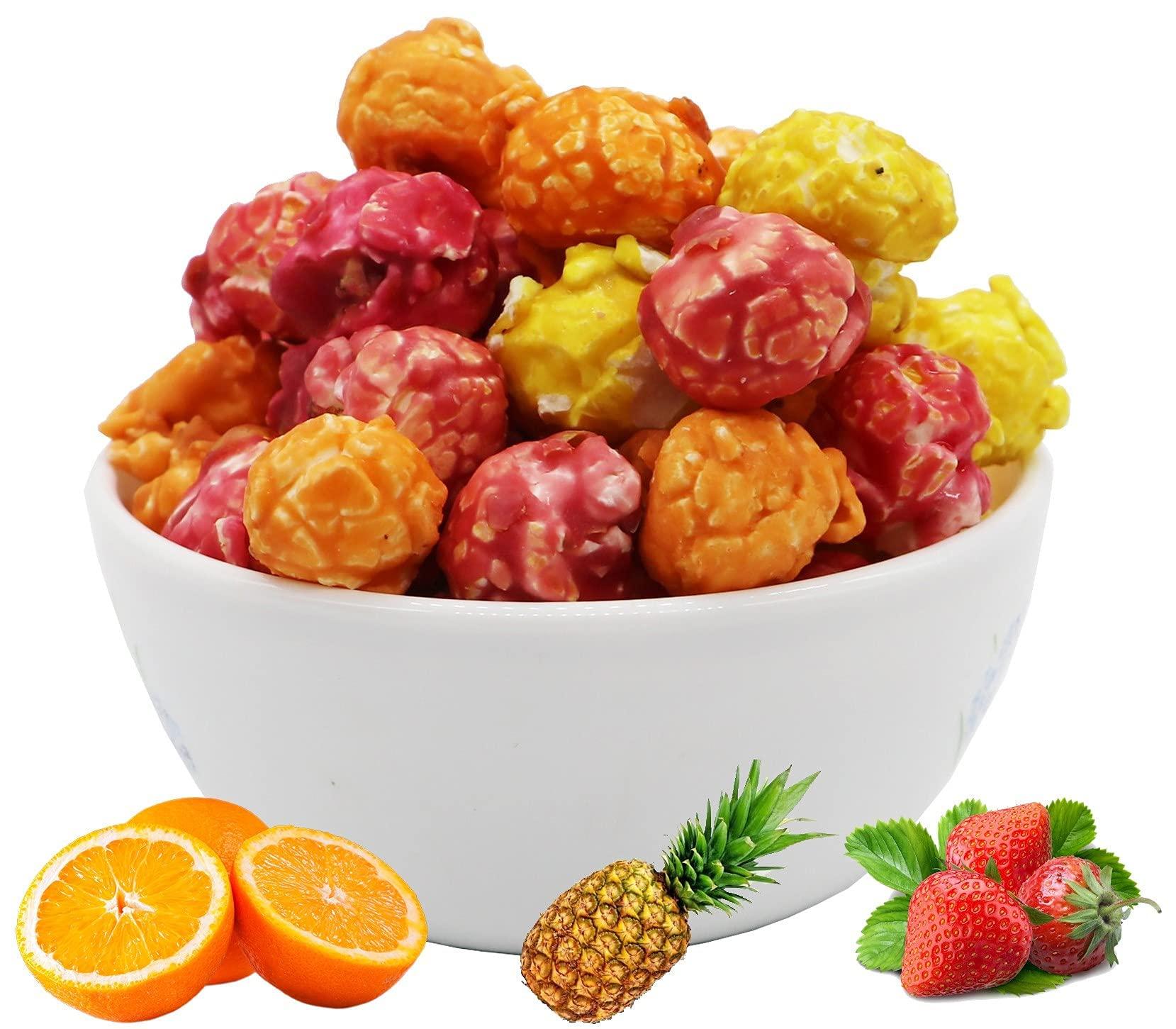 Popcorn Fusion Popfusion Gourmet Flavoured Popcorn - Fruity Magical Candy Popcorn, Gluten free and Low Fat Snacks with Airtight Glass Jar -Combo Pack (170g*2)