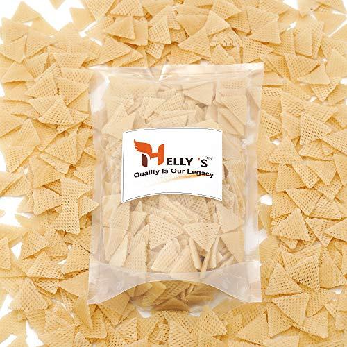 Helly's Helly's 3D Triangle Fryums Ready to Fry Papad | 1 kg | Microwave, Air Fry Instant Vegan Snacks | Crunchy & Tasty Dry Samosa Chips