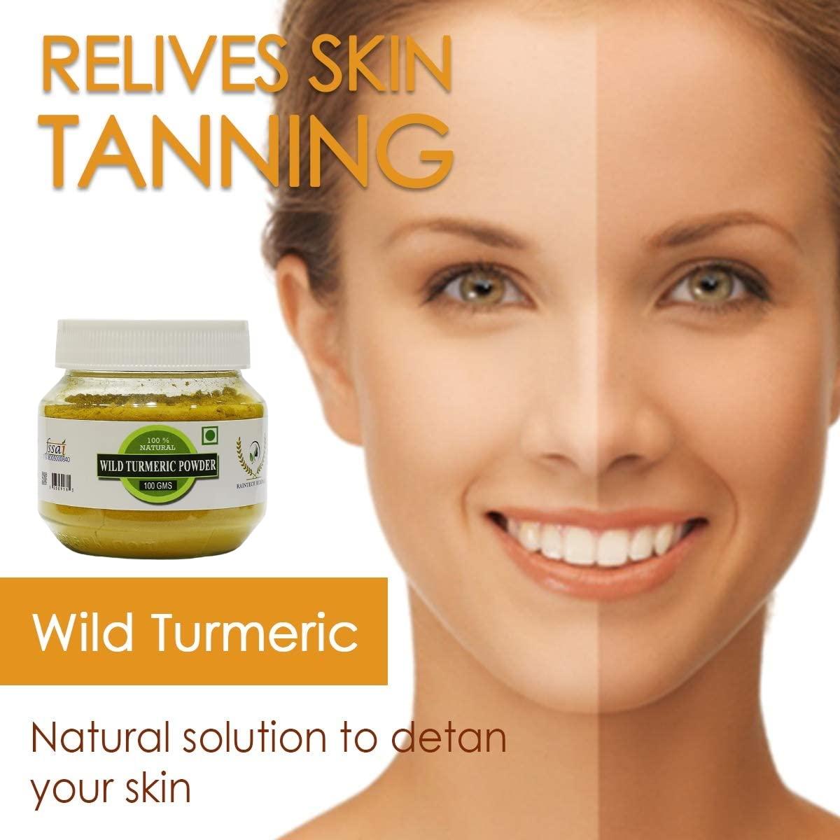 RAINTECH HERBALS RAINTECH HERBALS Wild Turmeric Powder for Face 250g | Kasthuri Manjal | Curcuma Aromatica | Natural Skin Care, Brightening & Anti-Acne Properties