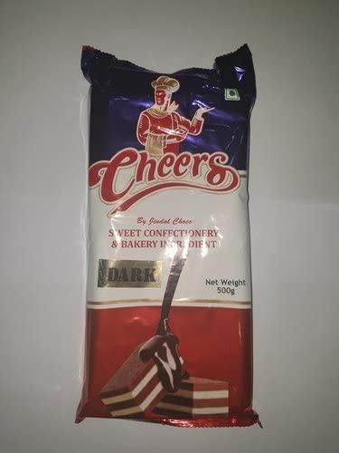 Generic Jindal Cheers Dark Chocolate Compound, 500g | A++ Grade | (500g (Pack of 3))