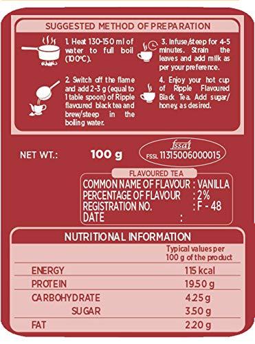 RIPPLE Ripple Black Tea with Natural Vanilla - 100gm
