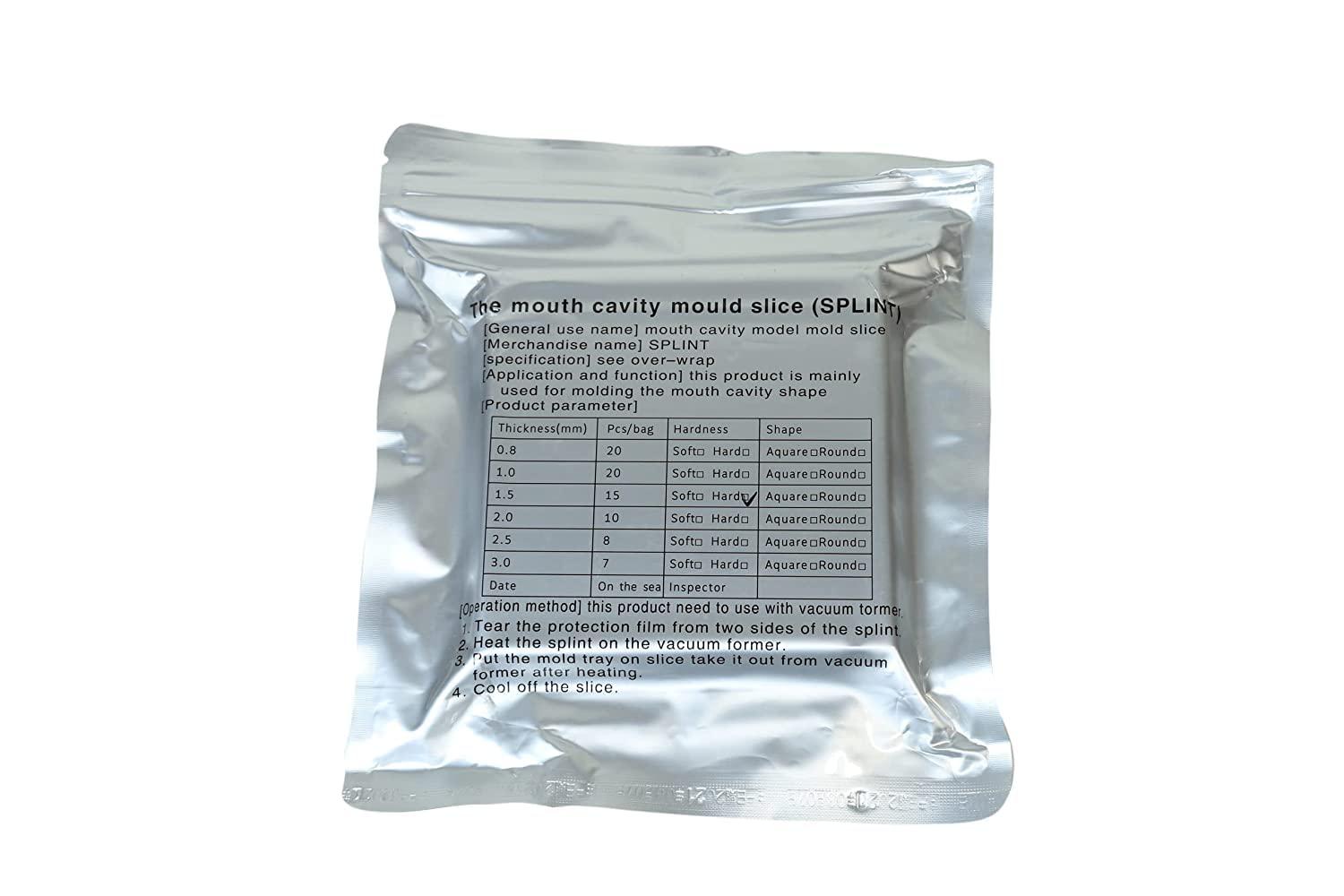 Generic Dental Lab Splint Thermoplastic Sheet mould Slice -Soft 2mm