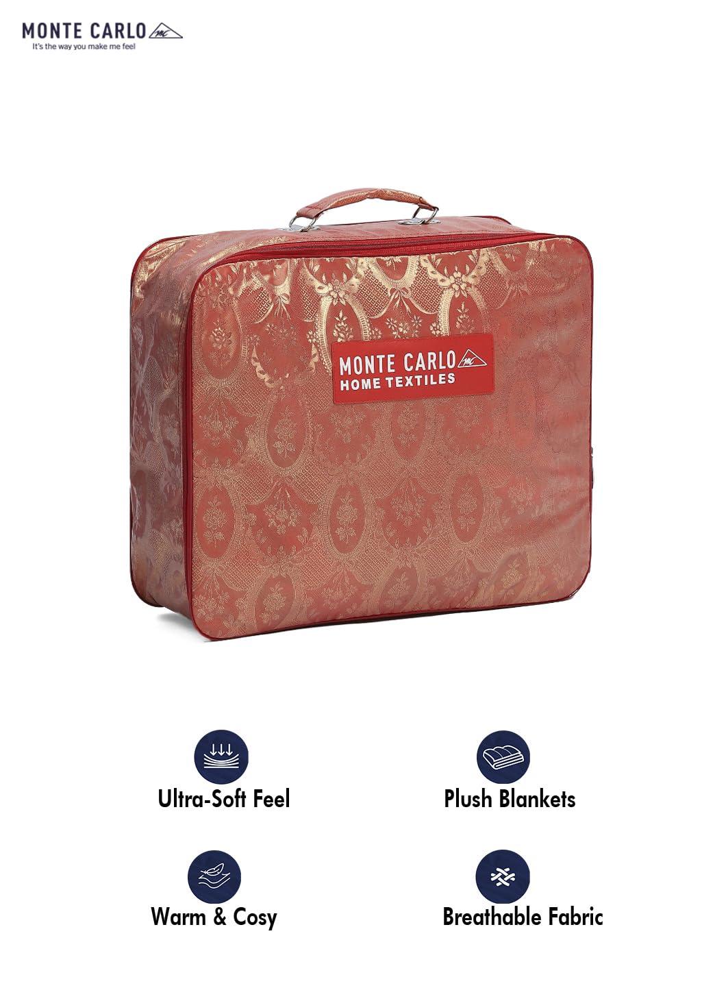 Monte Carlo Monte Carlo Impact (625 GSM) Luxury 1 Ply Single Bed Blanket for Mild Winter Size (1.60 m x 2.20 m) 2.2 KG