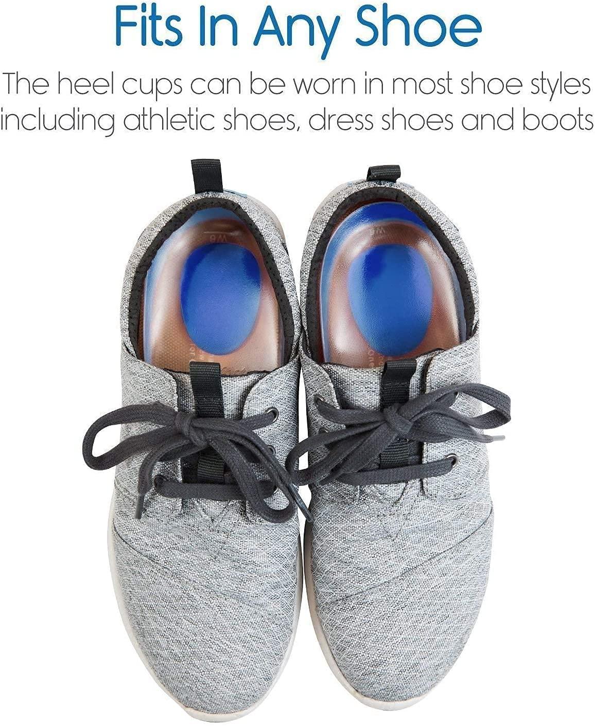 Perriha Fashion Perriha Fashion Combo | Gel Heel cups Silicon Heel Pad for Heel Ankle Pain | Heel Pads Snugs for Shoe Too Big Men Women | 1*Pair (BLUE HEEL)