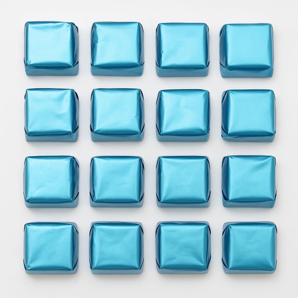 Esslly Esslly Matte Sky Blue Chocolate Wrapper | 12.5x10.5 cm | Pack of 250 | Premium Quality, Non-Smudge, Vibrant, and Eco-Friendly | Made in India | Perfect for Candy Wrapping.