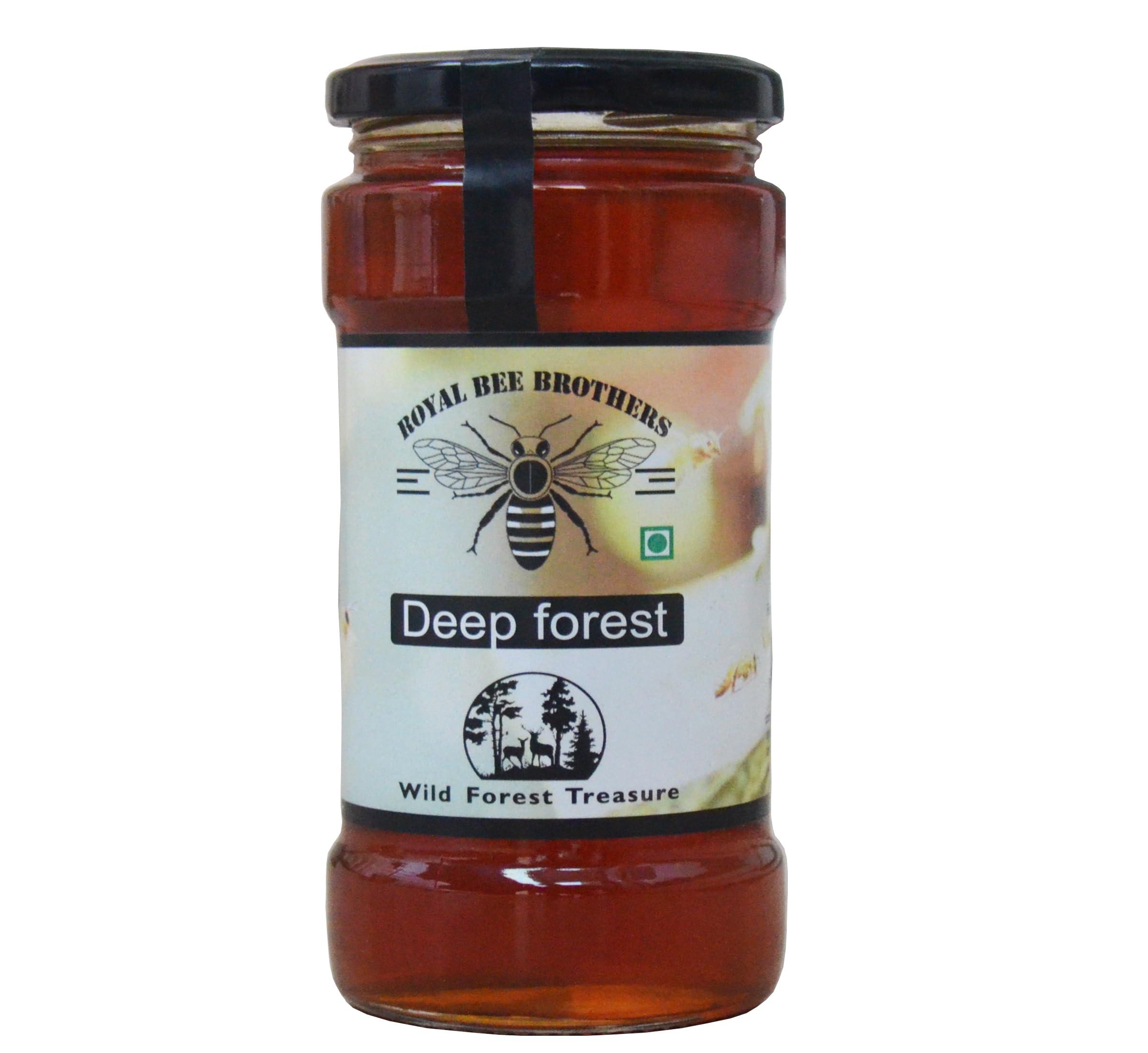 Royal Bee Brothers Wild Forest Raw Honey | Produce of Wild Honey Bee | 100% Pure & Natural, Unprocessed, Unheated, Unadulterated