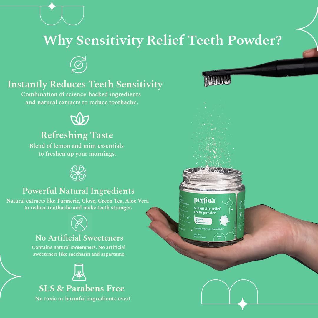 Perfora Perfora Sensitive Toothpaste and Teeth Powder | Instant Sensitivity Relief | SLS & Paraben Free | No Artificial Sweeteners | Made Safe Certified | Vegan Friendly