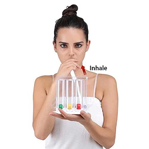 Naulakha Curomed+ CuroMED Three Balls Incentive Spirometer for Lungs and Breathing Exercise Device Incentive Respirometer for Lungs for Adults Respiratory