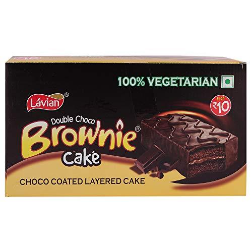 Lavian Lavian Double Choco Brownie Cake, Pack of 20 Individually Packed Cakes, 520g (Single Unit)
