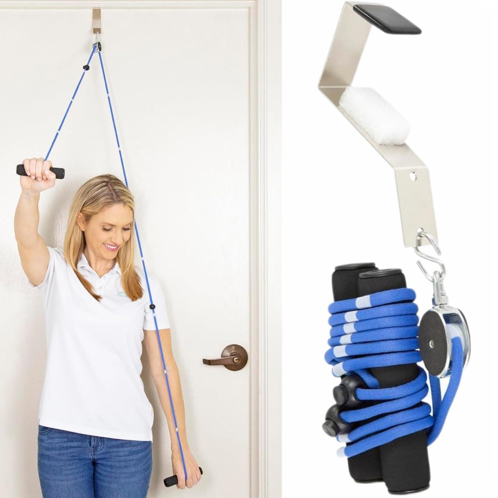 VIVE Shoulder Pulley by Vive - Over Door Rehab Exerciser for Rotator Cuff - Home Cable Arm Rehabilitation Exercise System for Frozen Shoulder, Physical Therapy, Flexibility, Range of Motion and Stretching.