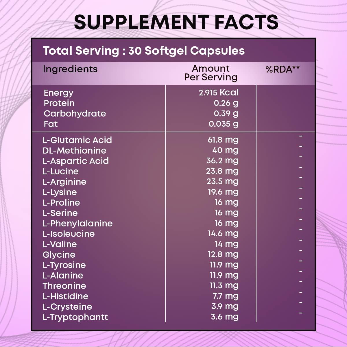 Zeelab Zeelab Densihair Capsules | 30 Softgel Capsules in Bottle | Biotin Supplement for Women Hair Growth | Multivitamin Hair Care Products for Women