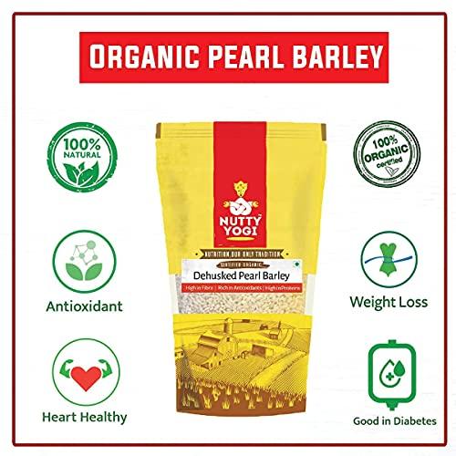 NUTTY YOGI Nutty Yogi Organic Pearl Barley | wholegrain Nutrition | - 400gm (Pack of 1)