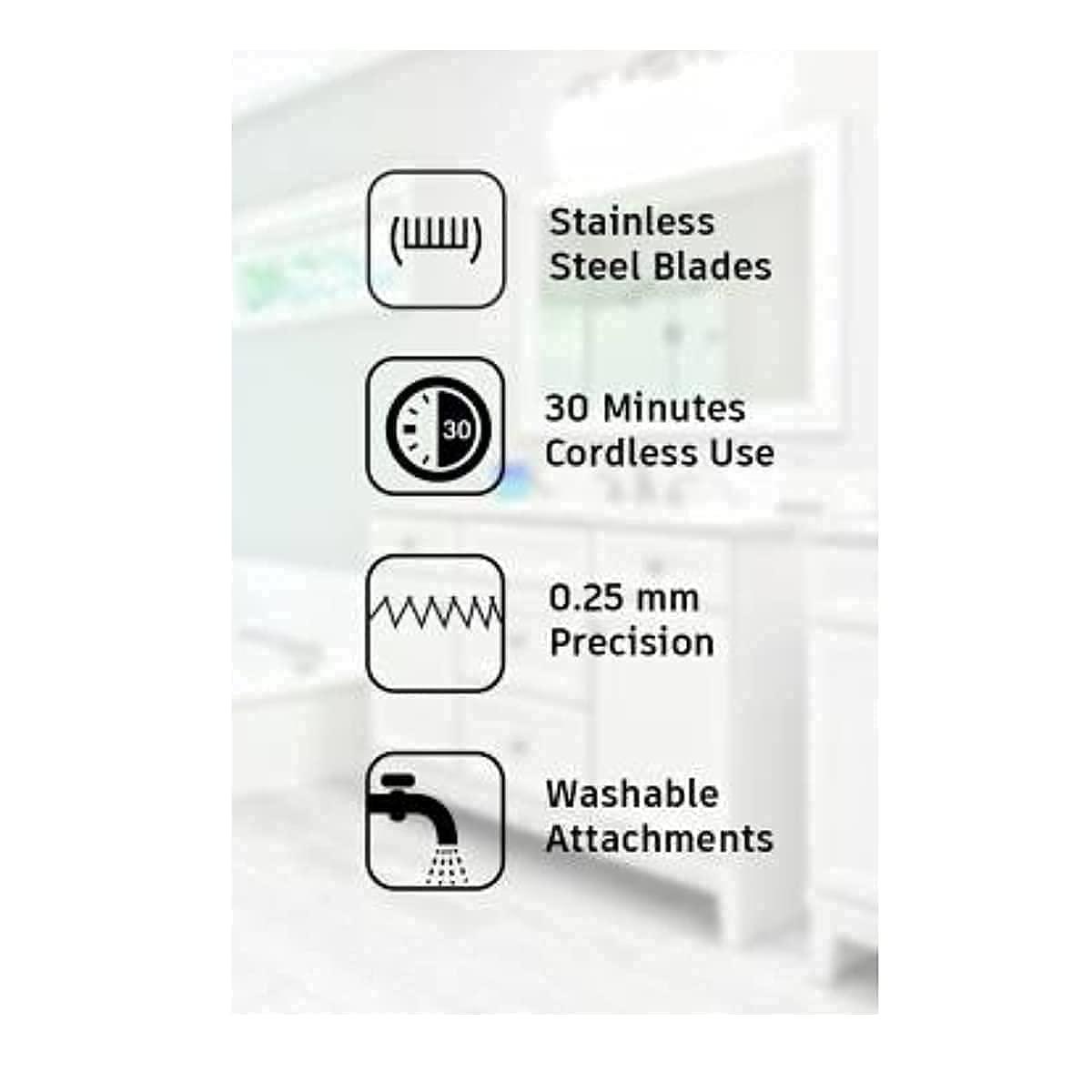 PIPALIYA PIPALIYA Rechargeable Cordless Men Trimmer Shaver Machine for Beard & Hair Styling with 3 Extra Clips | Hair Clipper for Men & Boys | Multi-color | Pack of 1