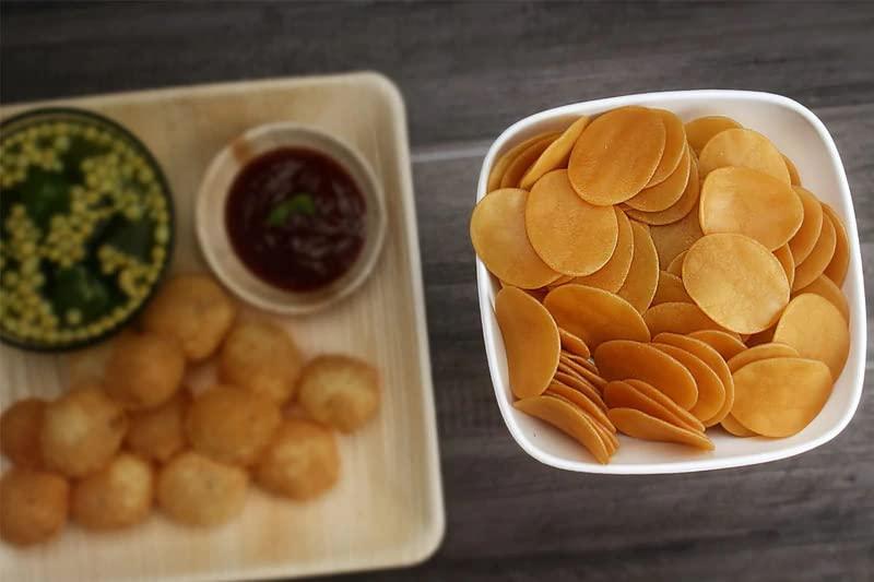 LADILA LADILA Ready to Fry Dry GolGappa/ Pani Puri Papad / Panipuri Papad - Whole Wheat Golgappe 500gm