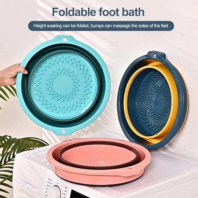 Whixant Whixant Collapsible Foot Bath Basin for Soaking Feet, Foot Spa Bucket with Foot Massage Ball, Space Saving Foldable Foot Soak Bowl for Washing Soaking Feet