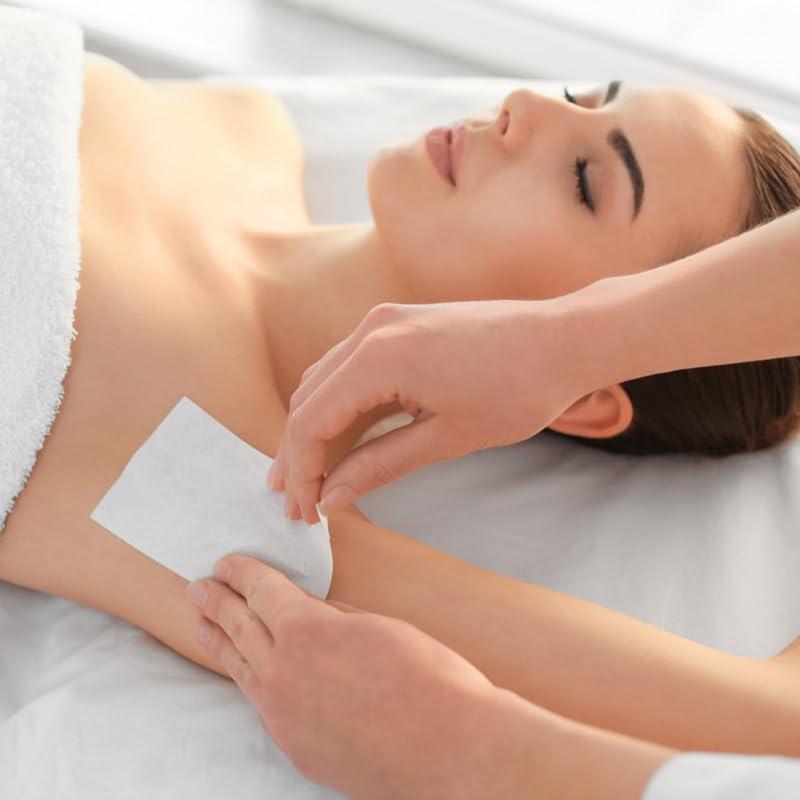 JACKENS JACKENS Waxing Strips Kit for Normal Skin, 70 Strips | Gel Wax Hair Removal for Women | Non-Woven Hair Removal Plain Waxing Strips | 120 GSM Thickness, JACKENS_A051