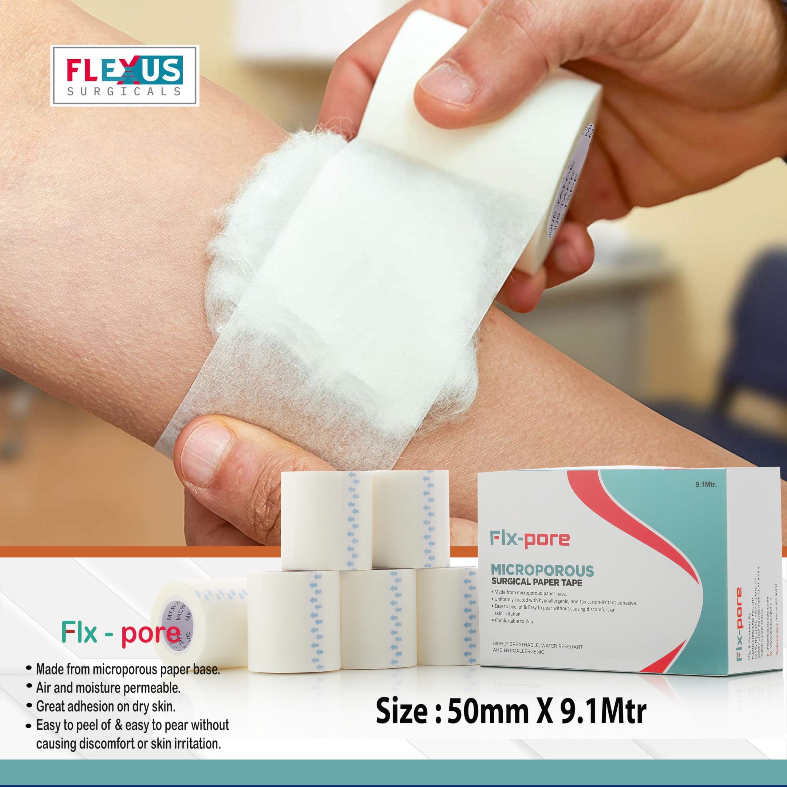 Generic FLX PORE MICROPOROUS SURGICAL TAPE (PACK OF 6)(50MM*9.1M) First Aid Tape