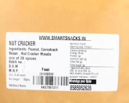 Smart snacks Smart Snacks Baked Nut Crackers Peants Non Fried Healthy Snacks 180 Grams