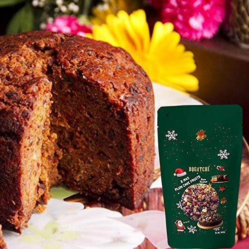 BOGATCHI BOGATCHI Plum Cake Mix - Pre-Soaked Dry Fruits Tutty Fruity, Cashews, Raisins, Dates, Dry Ginger, Orange Peel, Cherry , 300g + Dark Chocolate Chips, 50g