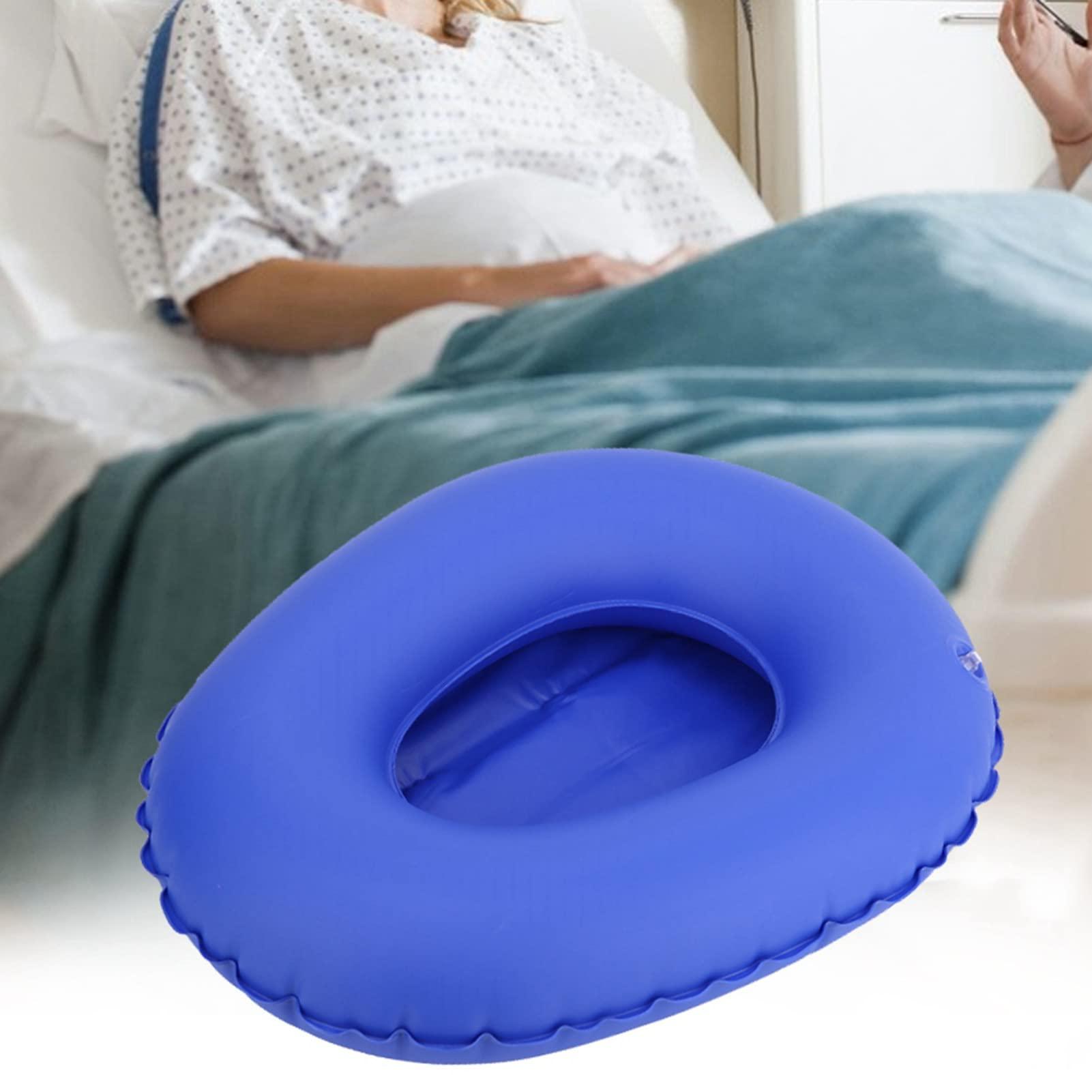 Wakects Medical Inflatable Bed Pan, Portable Washable Anti Bedsore Air Cushions Bedpan Nursing Toilet for Elderly Bedridden
