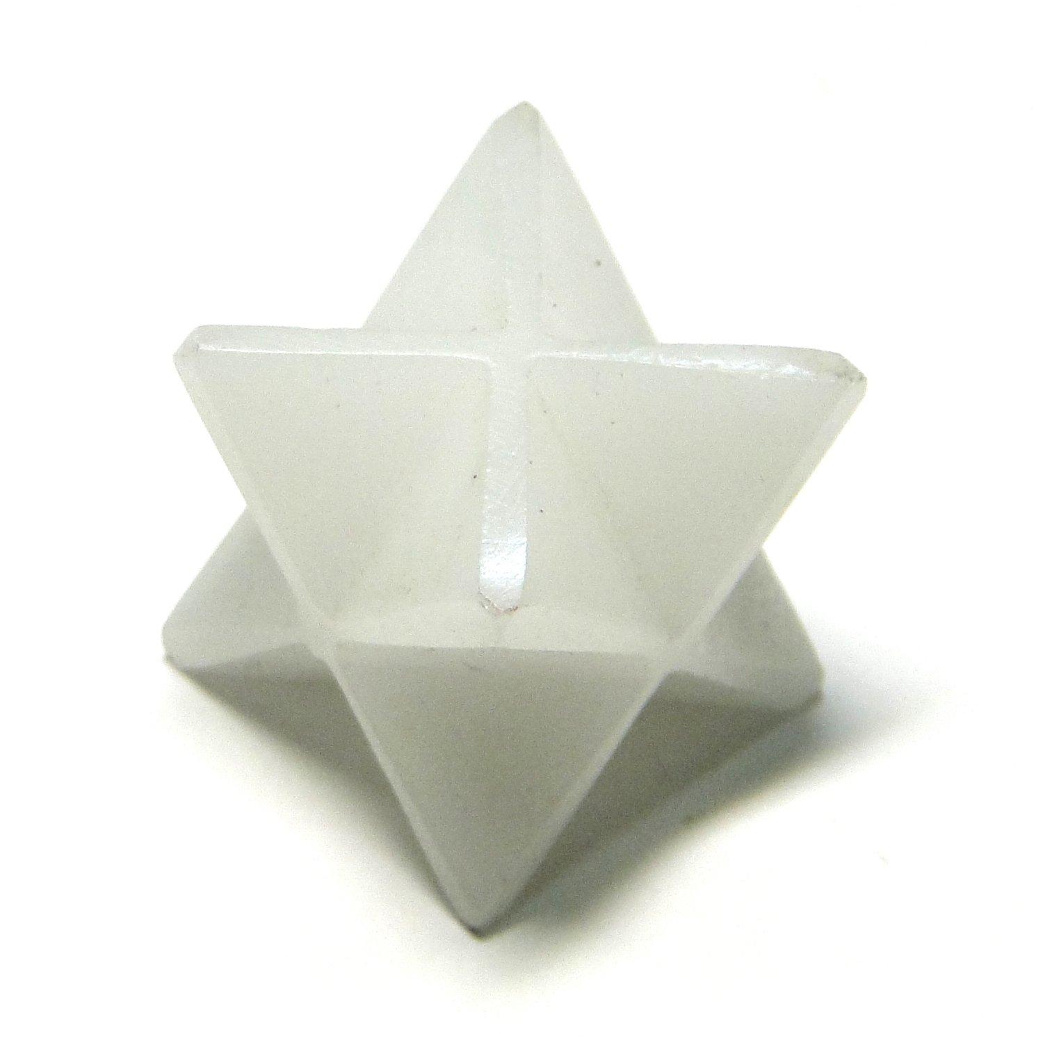 Nature's Crest Nature's Crest White Aventurine 8 Point Merkaba Star 1 Pc Natural for Metaphysical Energy Healing Meditation Chakra Reiki Tool Sacred Geometry Tetrahedron Crystal Gemstone Altar Decor Spiritual Gifts