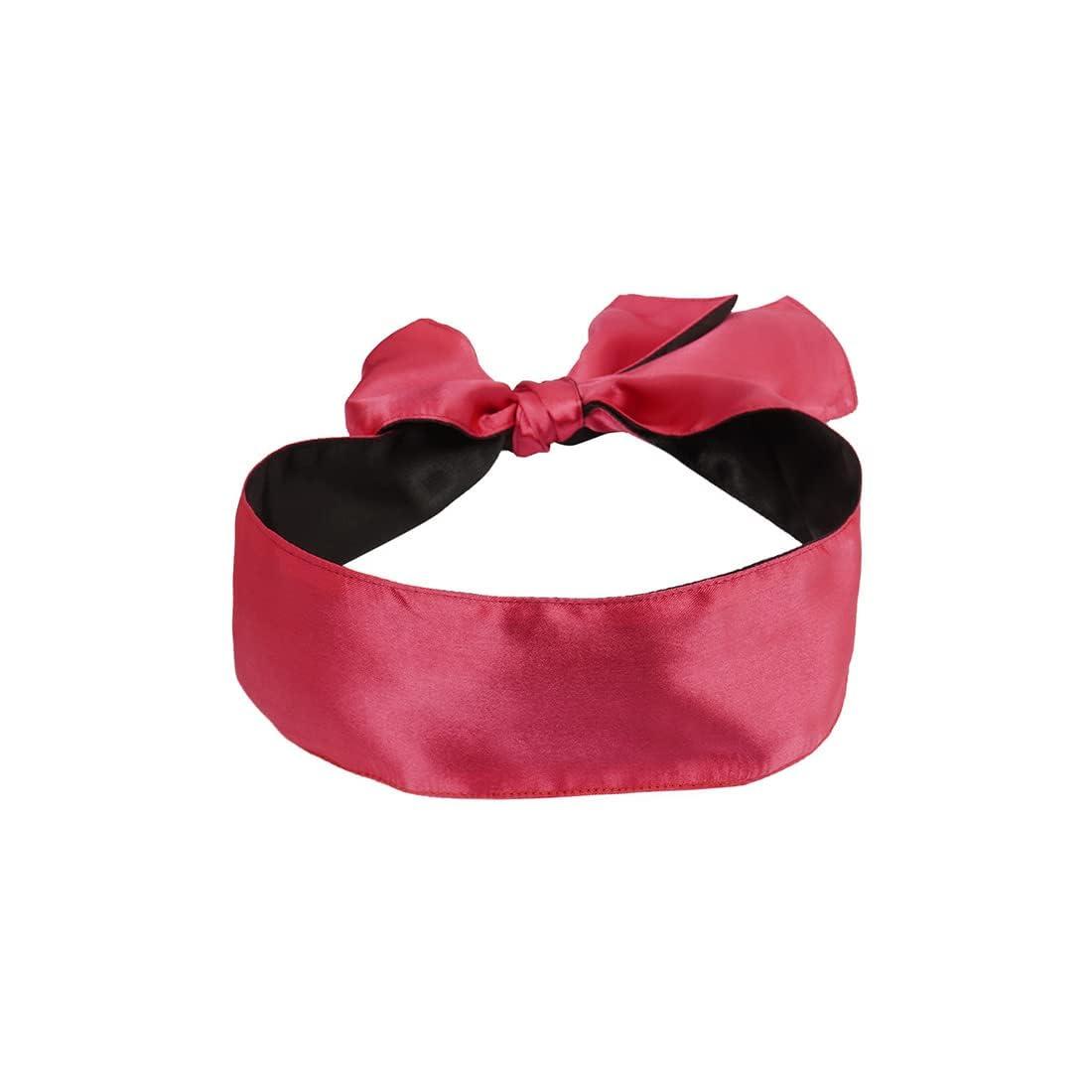 HOME MART HOME MART Adjustable Satin Blindfold/Eye Cover/Sleep Mask/Satin Eye Covers for Couple,Travel, Nap, Meditation (PACK 0F 3)