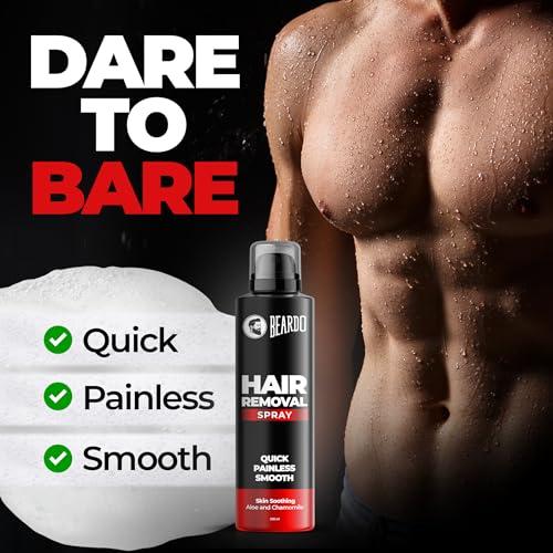 BEARDO Beardo Hair Removal Spray 200ml, Tattoo Shiner Gel 50g (Set of 2)