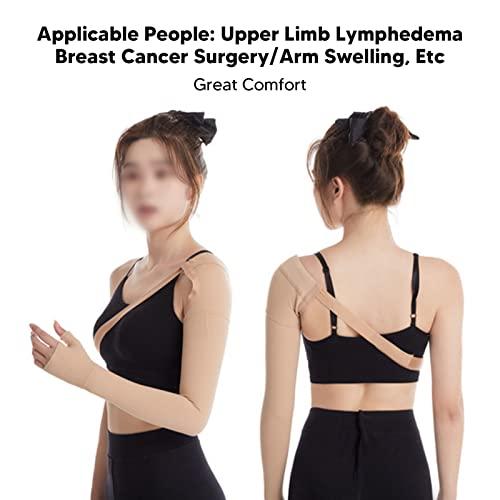 BUJO Post mastectomy arm sleeve, breast cancer anti-swelling arm sleeve soft and comfortable high elasticity for lymphedema (Right Hand)