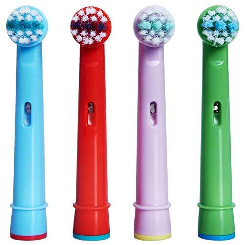 ANBOO Kids Toothbrush Replacement Heads for Oral-B, Extra-Soft Bristles, Fits Both Electric and Battery Braun Oral-B Brushes, Except Vitality Sonic, CrossActino Power, Sonic Complete, Pulsonics, EB-10A