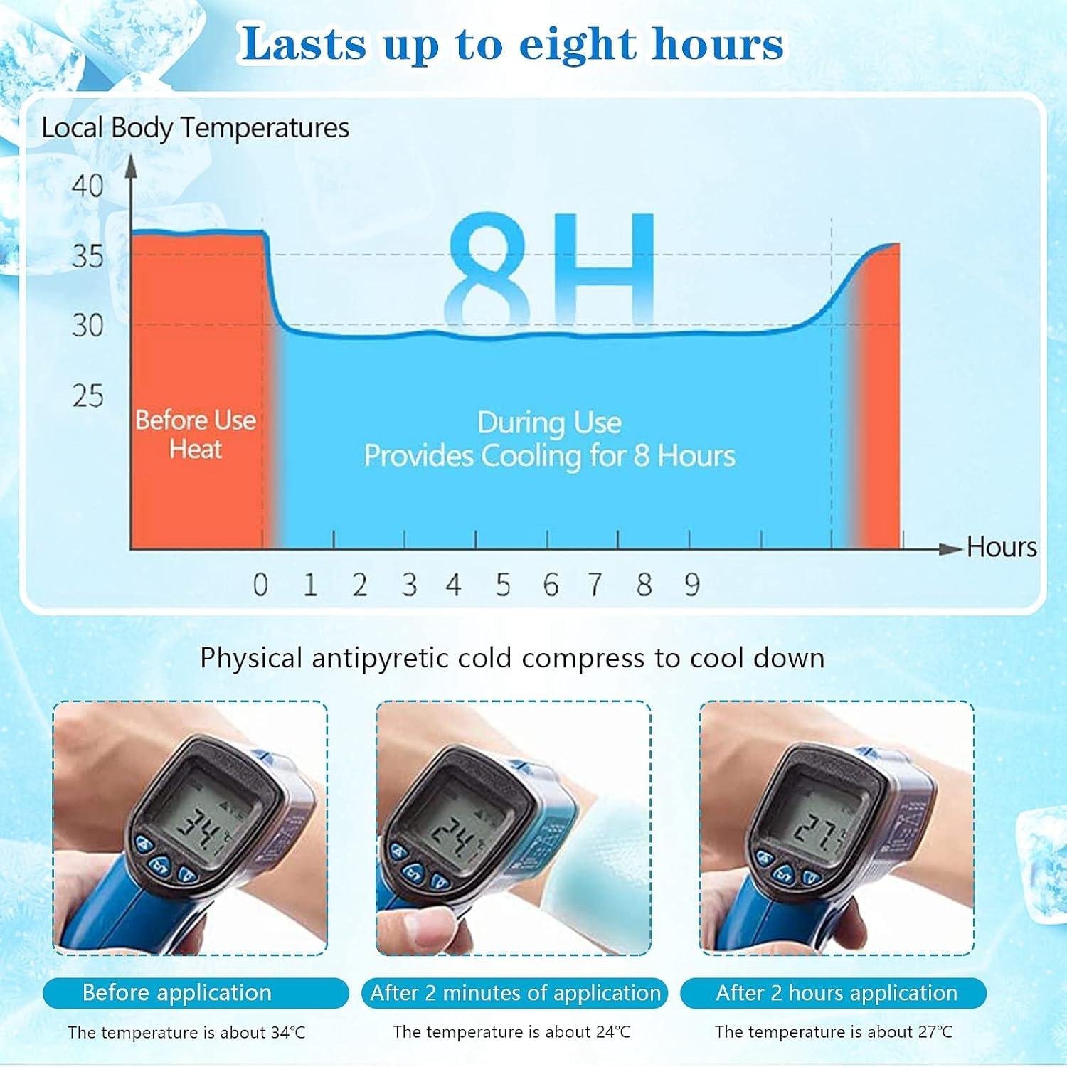 GARIHC ENTERPRISE GARIHC ENTERPRISE 10Pcs Cooling Forehead Strips Cooling Gel Sheet For Relieve Headache,Toothache Pain,Drowsiness,Fatigue,Refreshing,Sunstroke,Fever Cooling Gel Patches,For Kids,Men&Women(Blue)