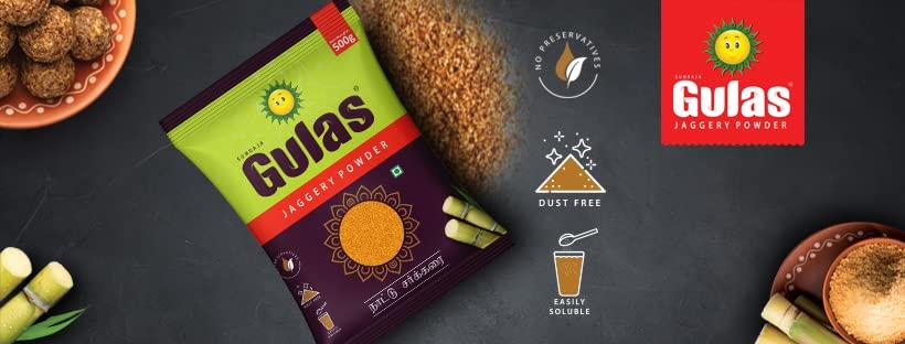 Sunraja Gulas Sunraja Gulas Jaggery Powder Pouch Combo Set of 2, 500 G - Total 1KG (2)