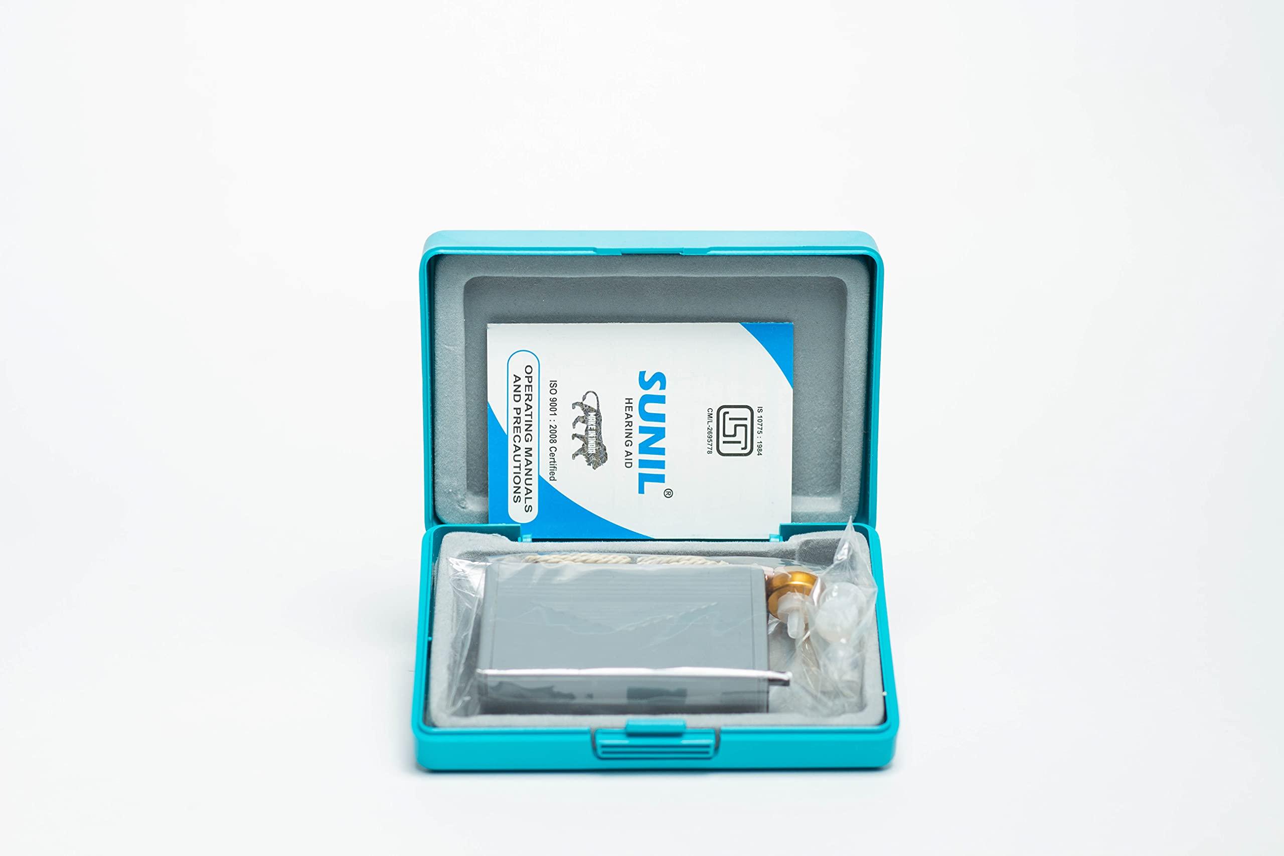 Sunil Sunil S- 1 Isi Mark Pocket Model Hearing Aid/ Ear Hearing Machine/ Monaural - Grey