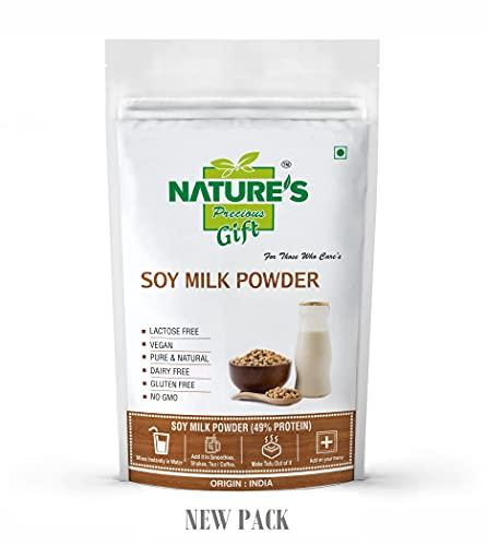 NATURE'S Precious Gift NATURE'S Precious Gift - Soy Milk Powder [Vegan | Non-GMO | 49% Protein] - 500 GM