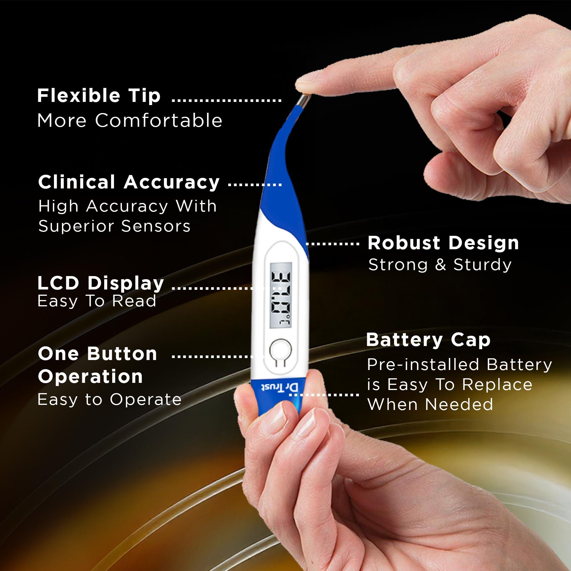 Dr Trust Dr Trust Waterproof Flexible Tip Digital Thermometer(White)-604 (White)