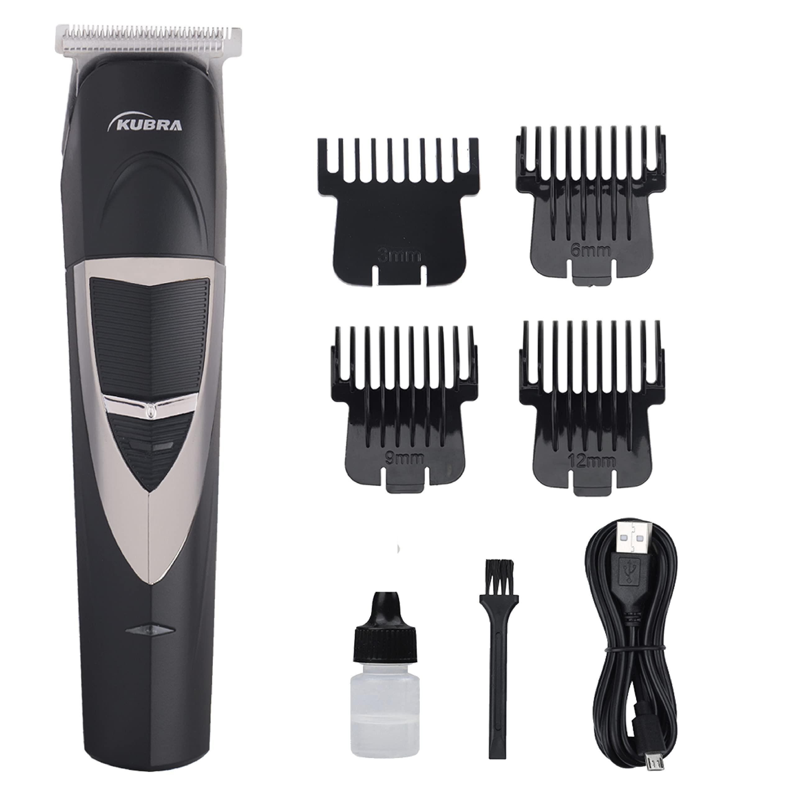 Kubra Kubra KB-2028 Rechargeable Cordless 50 Minutes Runtime Hair and Beard Trimmer for Men (Black)